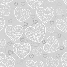 Seamless pattern of hearts N44