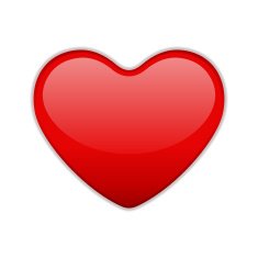 Red shiny heart shape N4