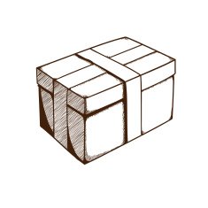 Present box with ribbon and bow N20