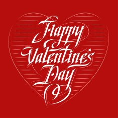 Happy Valentine's Day Handwritten Card