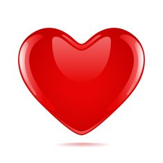 Red glossy heart N2