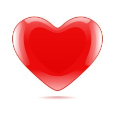 Red glossy heart N3