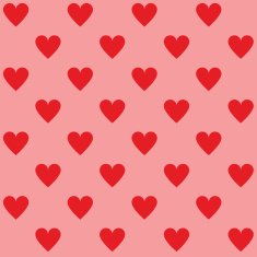 Seamless red hearts pattern