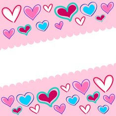 Many hearts background
