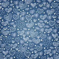 Denim background with hearts pattern N2