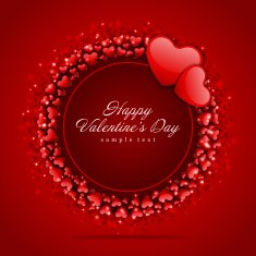 Hearts with card frame Valentine's day N6