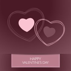 Valentine's card with text and heart shape Vector ilustration N12