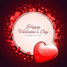 Hearts with card frame Valentine's day N9