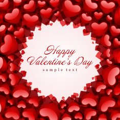 Valentine's Day Card with Hearts N26