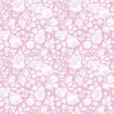 Pink vintage seamless pattern with garden roses