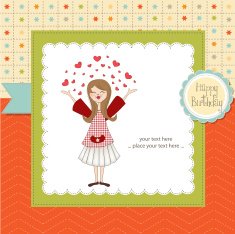 pretty girl birthday card