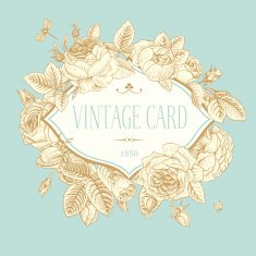 Vector vintage postcard N3