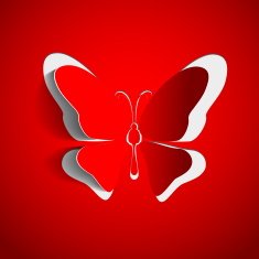Greeting card with paper butterfly - N2