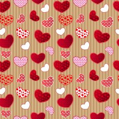 Red Vintage Love Valentin's Day Seamless Pattern