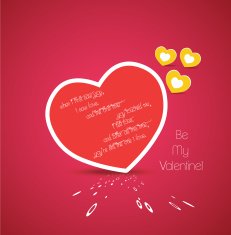Valentine greetings with heart