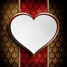Happy Valentine's Day - white heart N2