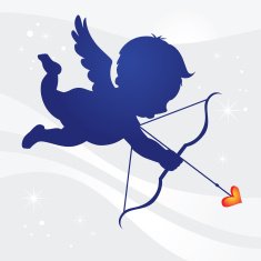 Cupid love silhouette