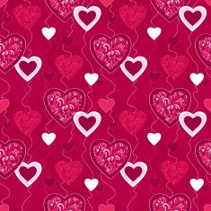Seamless pattern with decorative hearts N6