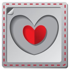 Heart from paper Valentines day card vector background