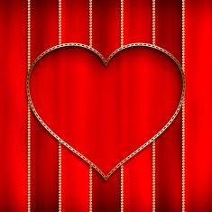 Valentine's Day - Golden shape of heart