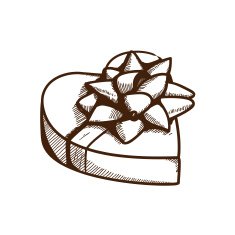 Present box with ribbon and bow N21