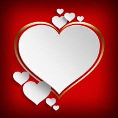 Valentines Day background - white hearts N3