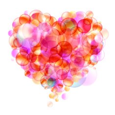 sweet bubble love shape