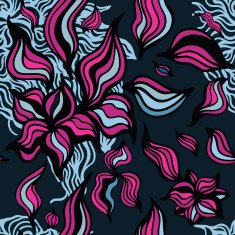 Abstract Flowers background Seamless pattern N2