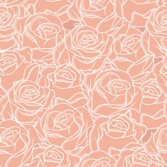 Seamless abstract background with roses Vector pattern