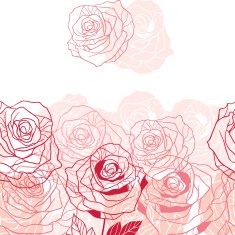 Floral background with pink roses Vector illustration
