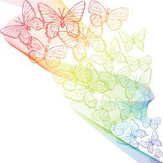 Colorful grunge background with butterfly Vector illustration N2