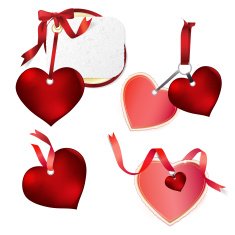 Ribbon Cards Hearts