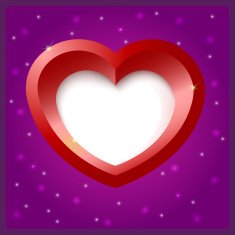 Heart shape vector object