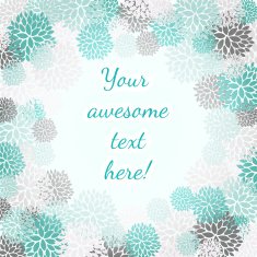 Floral card template with place for your text