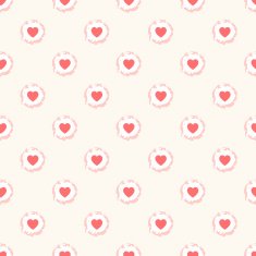 Seamless geometric cute pattern with hearts N2