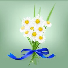 blue ribbon&bouquet