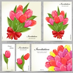 Set of floral cards for your design N7