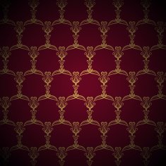 Royal Golden Pattern on Purple Background