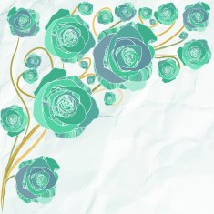 Retro flowers vector illustration