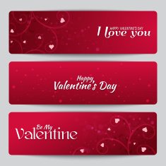 Banners for St Valentine's Day