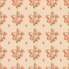 Seamless vintage pattern with bouquets of roses N2