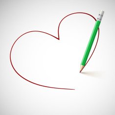 Pencil drawing heart N4