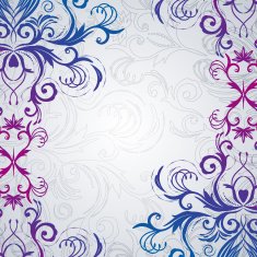 Abstract vector floral background with east flowers N4