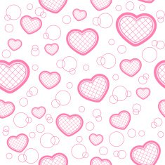 Light seamless pattern with hearts N2