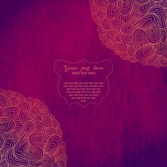 Vintage invitation card on grunge background