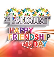 Beutiful stylish text Happy Friendship day background vector