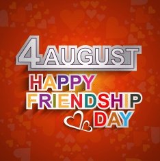 Happy Friendship day text colorful design illustration vector