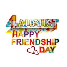 Creative Happy Friendship day stylish text colorful vector