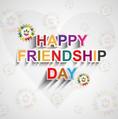 Beutiful Happy Friendship day text design illustration vector