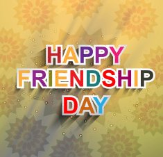 Beutiful Happy Friendship day text background vector